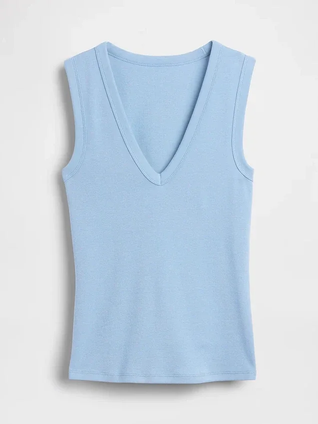 Moderne tanktop met V-hals