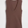 Moderne tanktop met V-hals