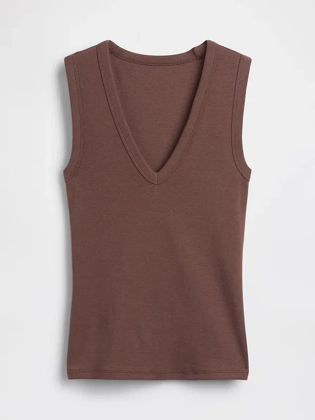 Moderne tanktop met V-hals