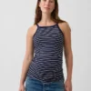 Moderne zwangerschapskleding-tanktop met schortkraag