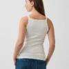 Moderne zwangerschapskleding-tanktop met schortkraag