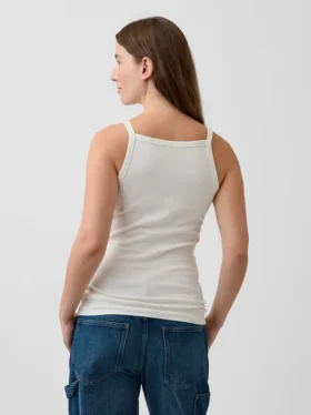 Moderne zwangerschapskleding-tanktop met schortkraag