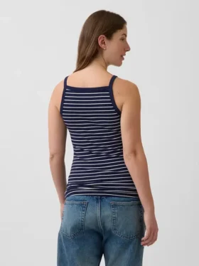Moderne zwangerschapskleding-tanktop met schortkraag