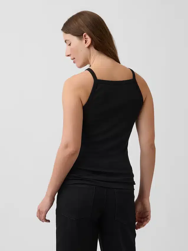 Moderne zwangerschapskleding-tanktop met schortkraag