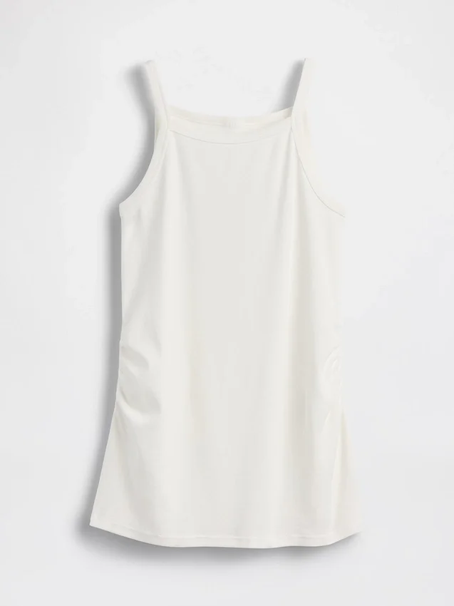 Moderne zwangerschapskleding-tanktop met schortkraag