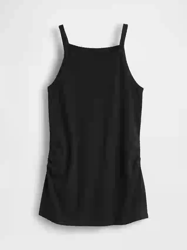 Moderne zwangerschapskleding-tanktop met schortkraag