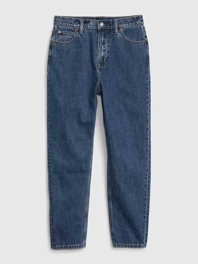 Mom-jeans met hoge taille