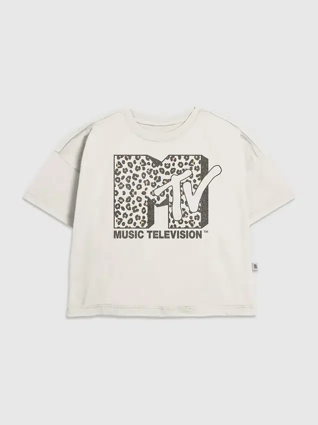 Mtv-T-shirt met luipaardlogo voor kinderen
