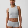 Naadloze geribde crop-tanktop