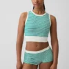 Naadloze geribde crop-tanktop