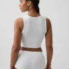 Naadloze geribde crop-tanktop