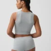 Naadloze geribde crop-tanktop