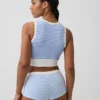 Naadloze geribde crop-tanktop