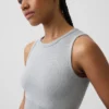 Naadloze geribde crop-tanktop
