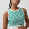 Naadloze geribde crop-tanktop