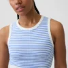 Naadloze geribde crop-tanktop