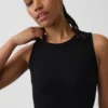 Naadloze geribde crop-tanktop