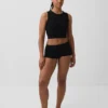 Naadloze geribde crop-tanktop