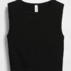 Naadloze geribde crop-tanktop