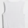 Naadloze geribde crop-tanktop