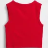 Naadloze geribde crop-tanktop