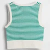 Naadloze geribde crop-tanktop
