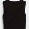 Naadloze geribde crop-tanktop