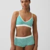 Naadloze, geribde driehoekige bralette