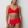 Naadloze, geribde driehoekige bralette