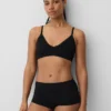 Naadloze, geribde driehoekige bralette