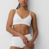 Naadloze, geribde driehoekige bralette