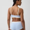 Naadloze, geribde driehoekige bralette