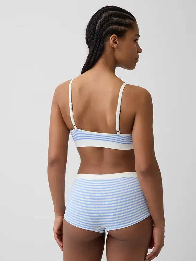 Naadloze, geribde driehoekige bralette