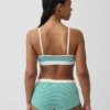 Naadloze, geribde driehoekige bralette