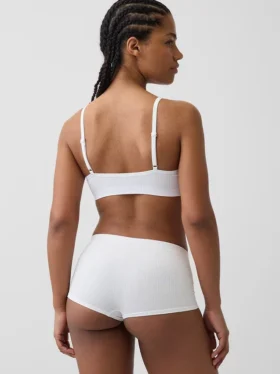 Naadloze, geribde driehoekige bralette