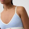Naadloze, geribde driehoekige bralette