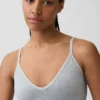 Naadloze, geribde driehoekige bralette