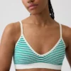 Naadloze, geribde driehoekige bralette
