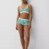 Naadloze, geribde driehoekige bralette