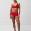 Naadloze, geribde driehoekige bralette
