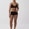 Naadloze, geribde driehoekige bralette