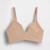 Naadloze, geribde driehoekige bralette
