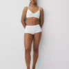 Naadloze, geribde driehoekige bralette