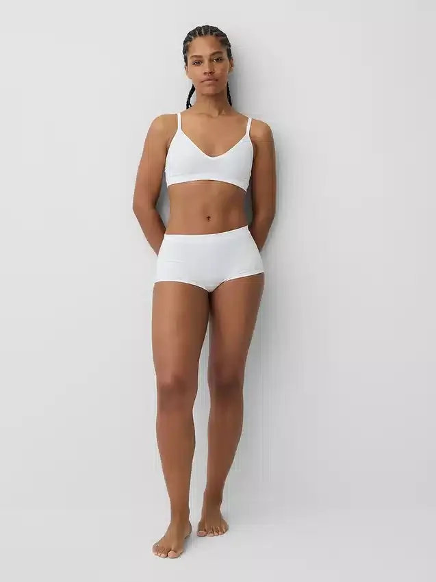 Naadloze, geribde driehoekige bralette