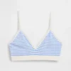 Naadloze, geribde driehoekige bralette