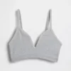 Naadloze, geribde driehoekige bralette