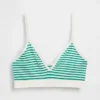 Naadloze, geribde driehoekige bralette