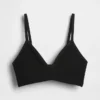 Naadloze, geribde driehoekige bralette