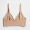 Naadloze, geribde driehoekige bralette
