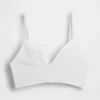 Naadloze, geribde driehoekige bralette